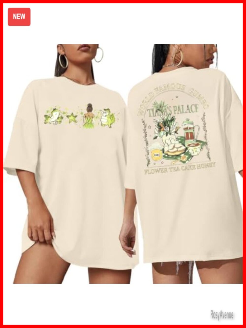 Princess and Frog Graphic Tee Cotton Blend Short Sleeve